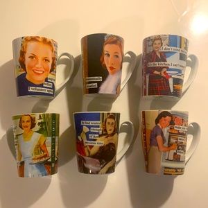 Anne Taintor vintage porcelain mug set funny